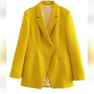 Zara Yellow Lined Blazer